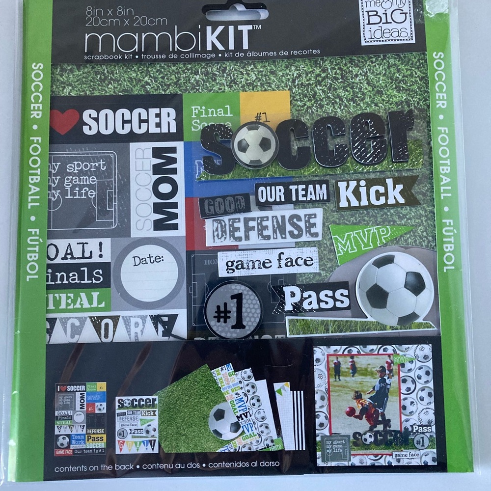 Me & My Big Ideas Mambi Soccer Scrapbooking Kit, New in Pack